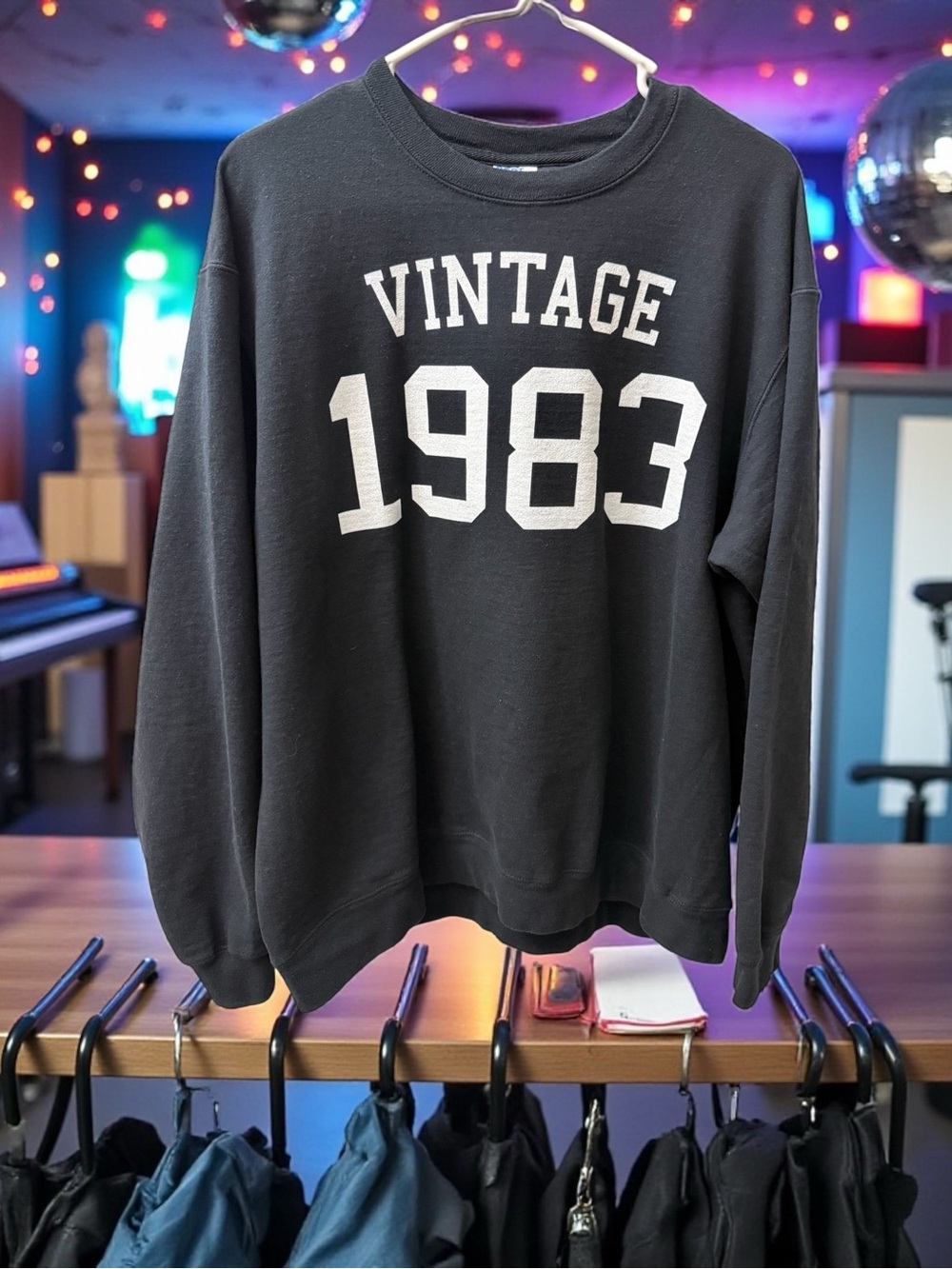 Vintage 1983 Blue Crewneck Sweatshirt-43rd Birthday Gift-Retro Athletic Style